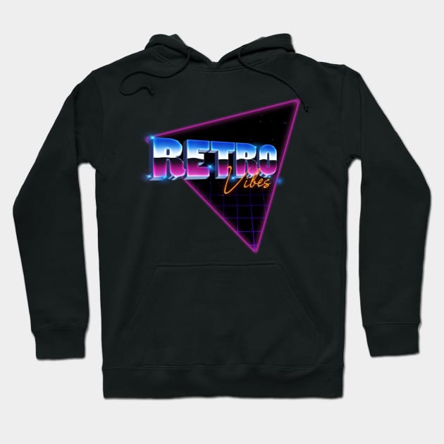 RETRO Vibes - 80's & Neon Hoodie by Lumos19Studio